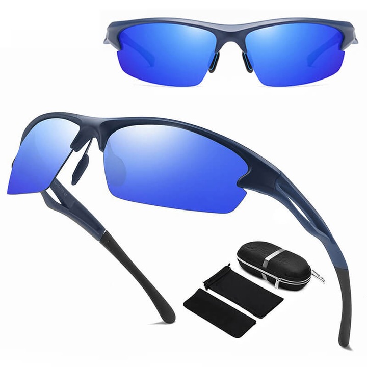 Ochelari de soare barbati, stylion, lentile HD cu protectie UV400, Albastru