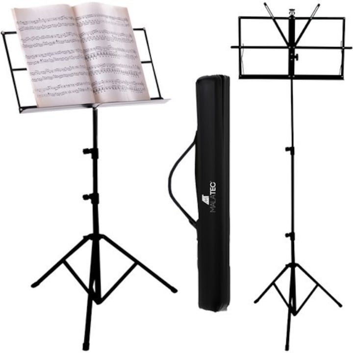 Kottaállvány, Artemis, állítható, fekete, 65-90-123cm, állvánnyal és fedővel