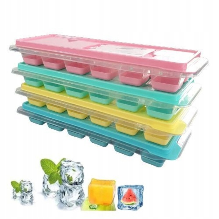 Forma cuburi de gheata, CARDSPLITTER, 12 locuri, verde, 26x9,5x3,5cm