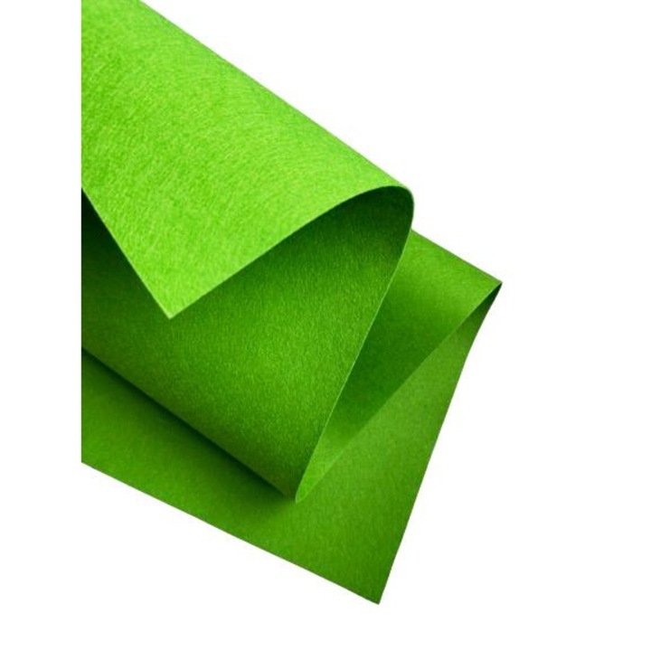 Fetru rigid1mm 50X50cm, verde simplu