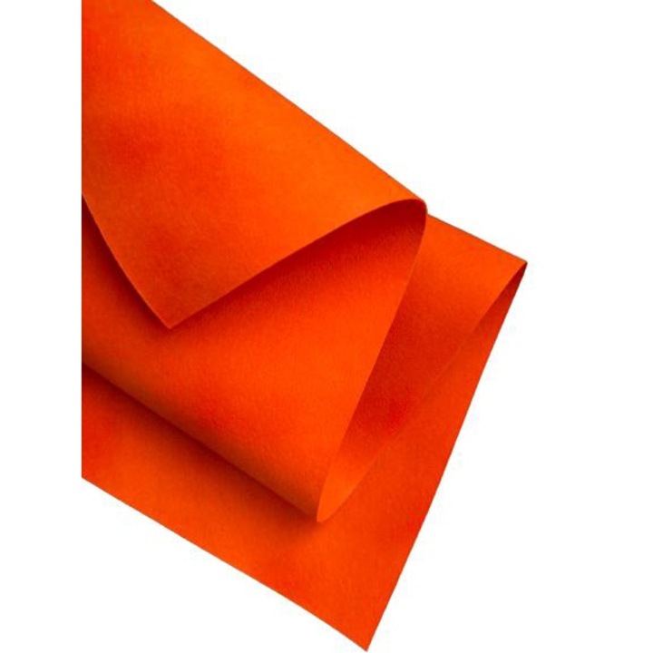 Fetru rigid 1mm 100X100cm, portocaliu