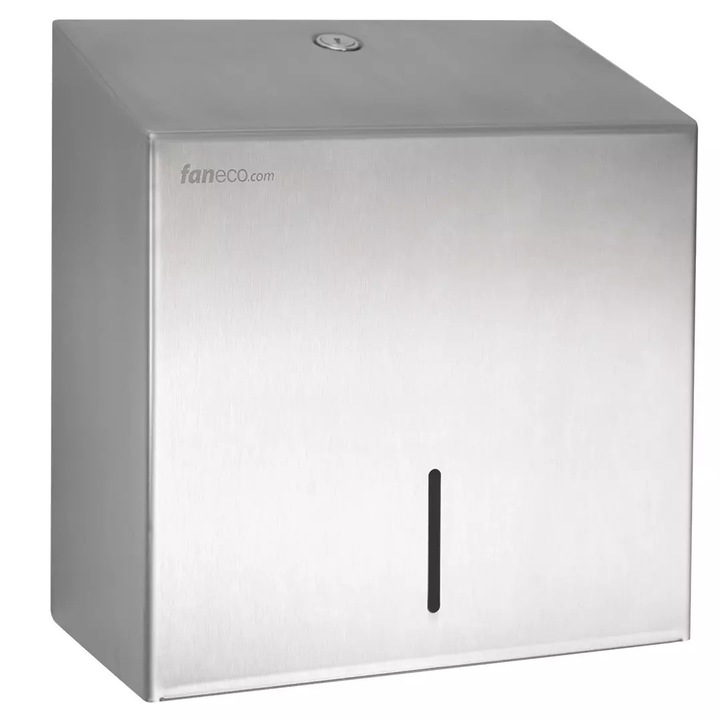 Dispenser pentru hartie igienica Faneco LUNA, inox, 1 mm, 217x208x111mm, 2 kg