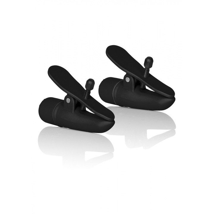 Щипки за зърна Luka, С вибрации, ABS, Черен