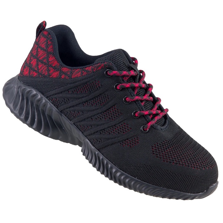 Pantofi De Lucru Cu Protectie, Hades, H642, Certificata CE, Tesatura, Textil/Piele ecologica, Negru, 42