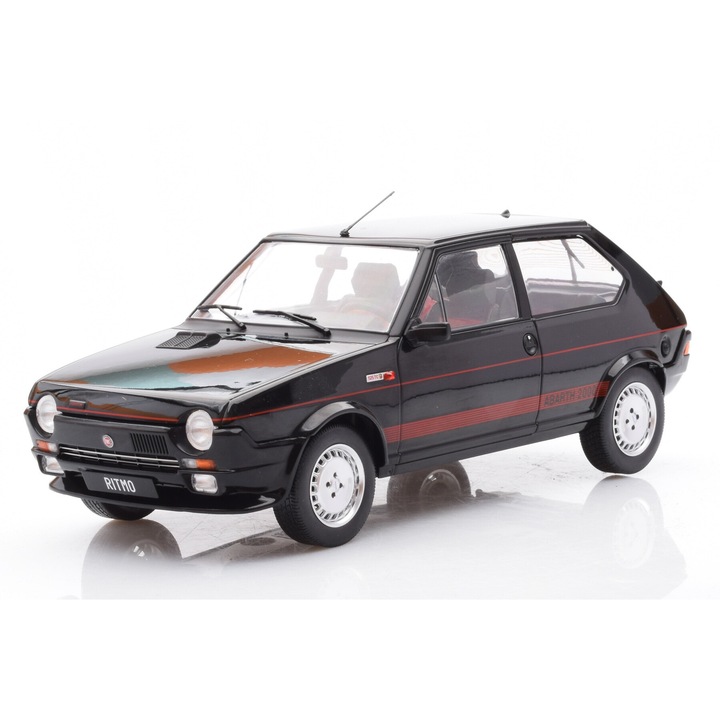 Fiat Ritmo TC 125 Abarth modellautó, MCG, fém, fekete, 1/18, 18cm, fekete/piros