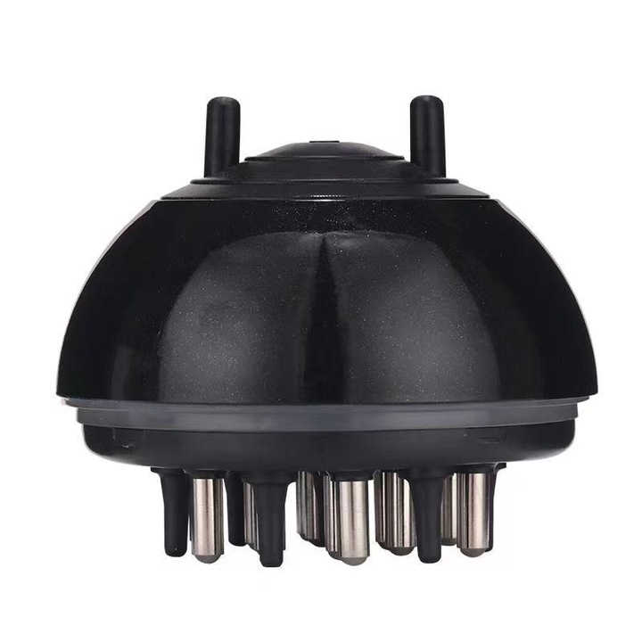 Масажор за скалп, релаксиращ масаж, приложение на лекарства, ергономичен дизайн, черен