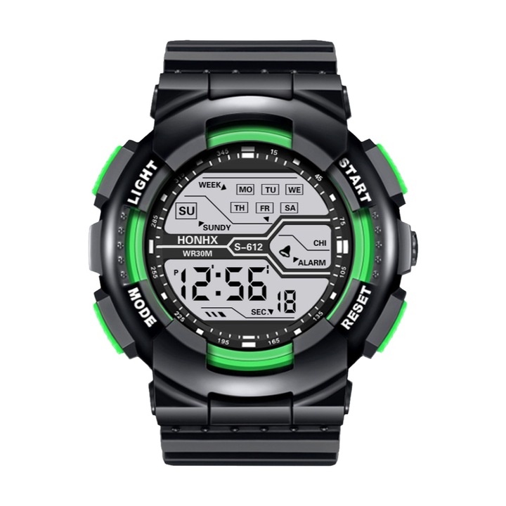 Ceas copii Zeaicos unisex sportiv multifunctional digital luminos impermeabil multicolor