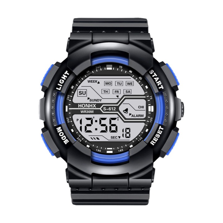Ceas copii Zeaicos unisex sportiv multifunctional digital luminos impermeabil, multicolor, 2.0 inch