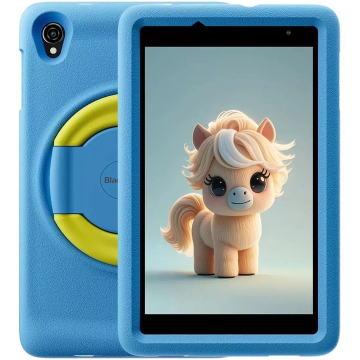Таблет Blackview Tab A5 Kids, Tropical Blue, Cellular с процесор 1x Cortex-A75 (2.0 GHz) + 3x Cortex-A55 (1.8 GHz), 3 GB, 64 GB, Android 14, Сив / Син