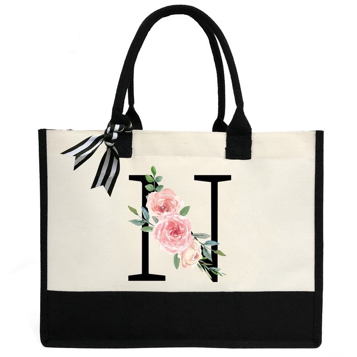 Női táska, ZHONYEE, N betű, Vászon, Vízálló, Többszínű