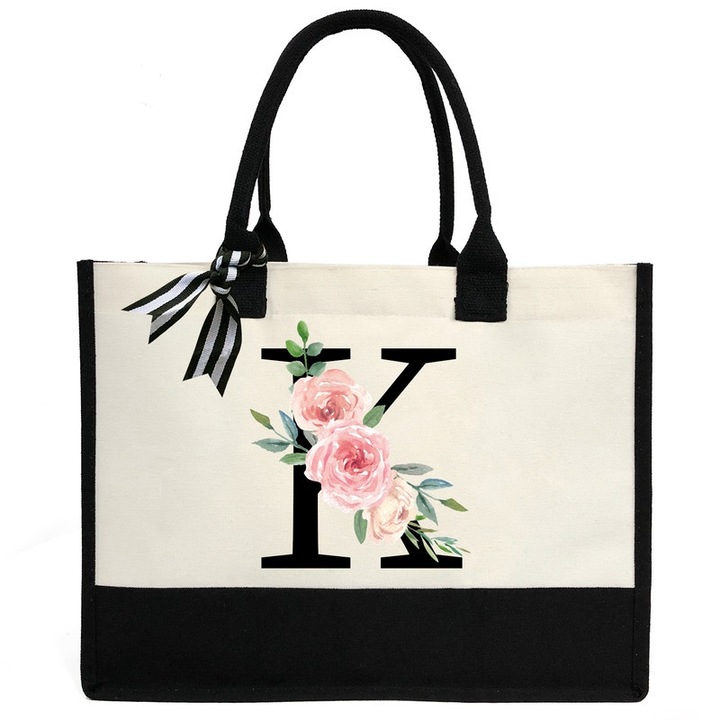 ZHONYEE Női táska, K betű, Vászon, Vízálló, Többszínű