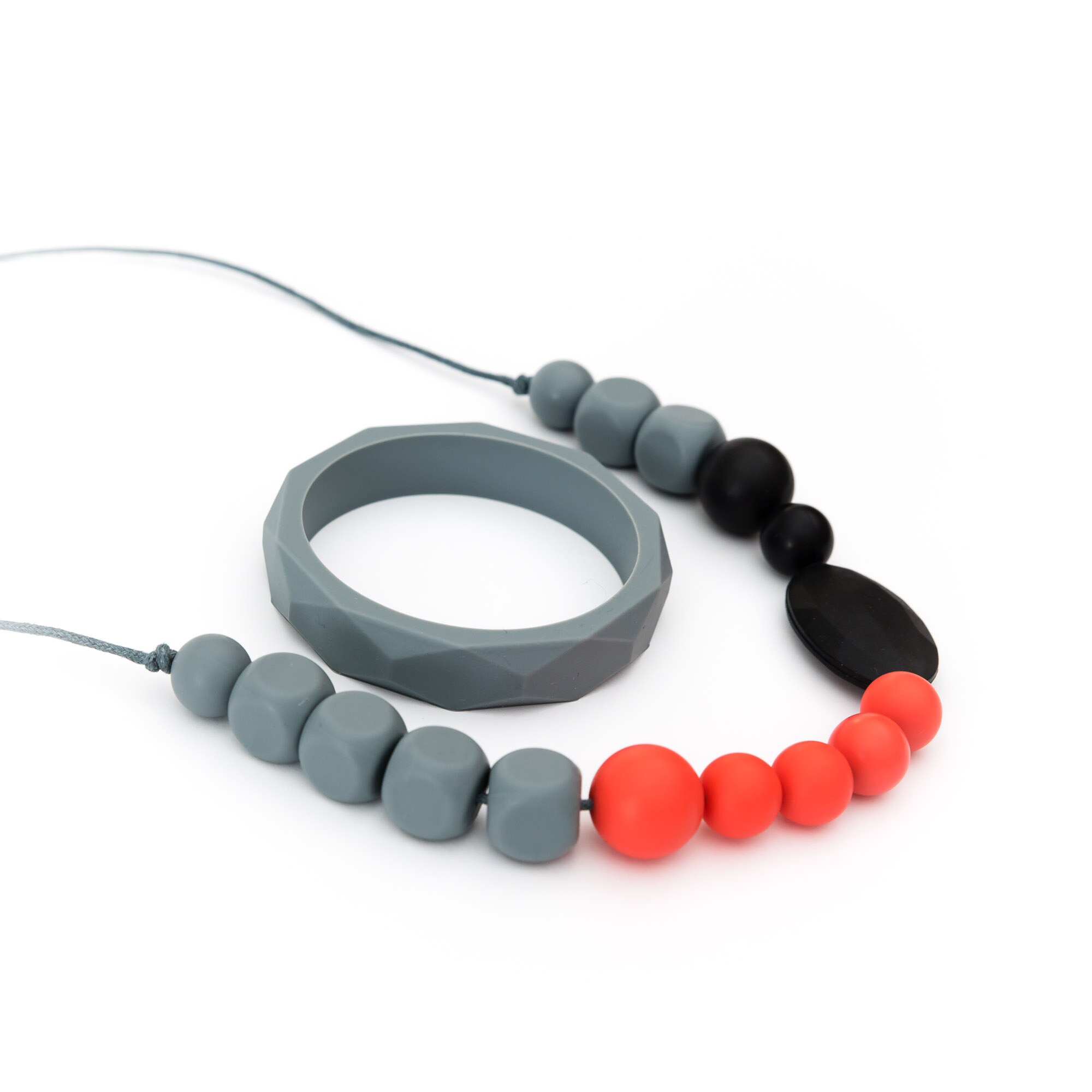 Set Colier&Brtatara Dentitie VIVI - Rosu