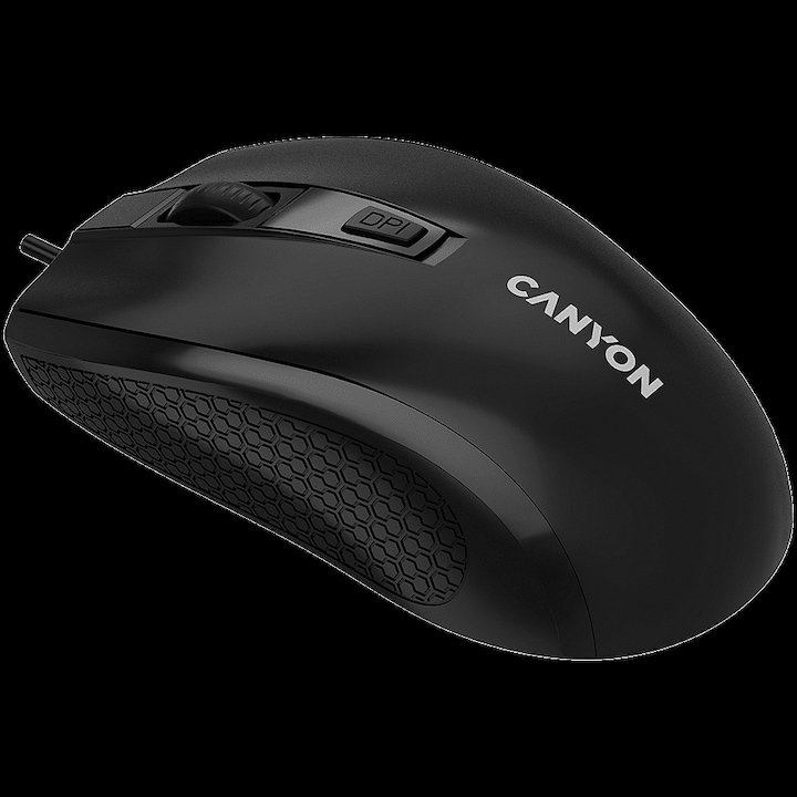 Мишка Canyon M-4, Черен, USB