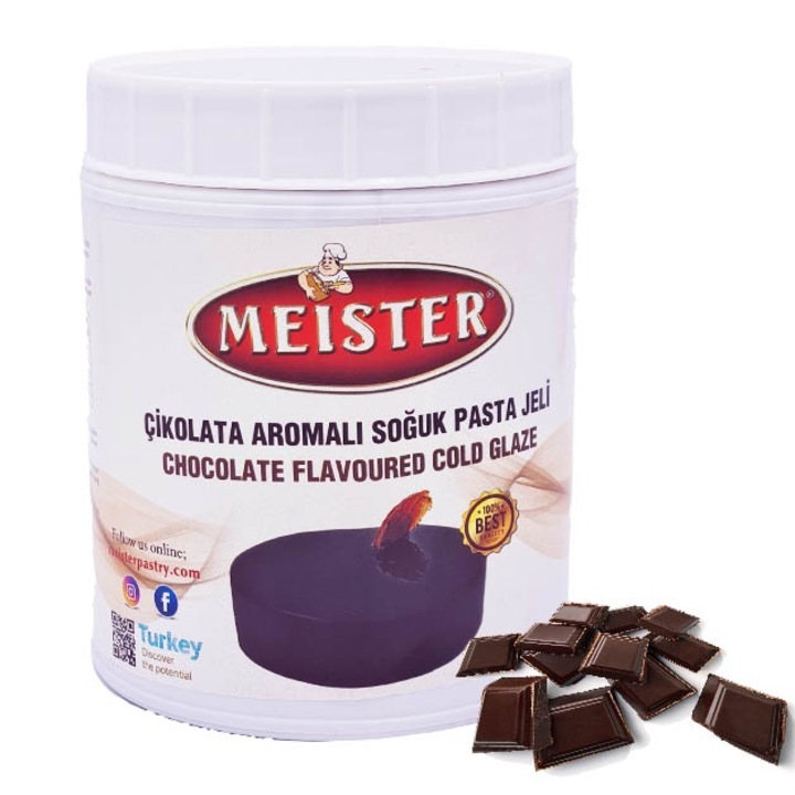 Glazura Oglinda Rece - Ciocolata- Maro Brun - Decorare & Acoperire - Chocolate Flavoured Cold Glaze - Meister - 1 Kilogram
