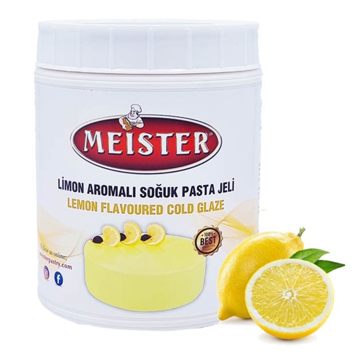 Glazura Oglinda Rece - Lamaie - Galbena - Decorare & Acoperire - Lemon Flavoured Cold Glaze - Meister - 1 Kilogram
