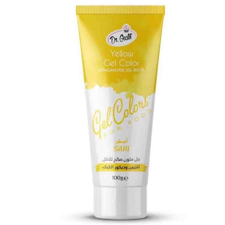 Colorant Alimentar Gel – Concentrat- Hidrosolubil & Liposolubil –Tub Plastic - 100 Grame – Dr Gusto - Galben - Yellow