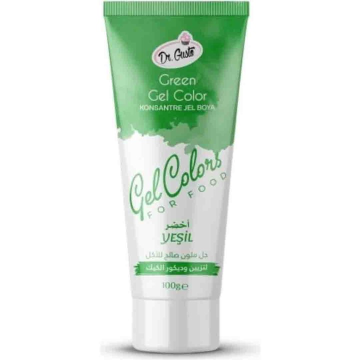 Colorant Alimentar Gel – Concentrat- Hidrosolubil & Liposolubil –Tub Plastic - 100 Grame – Dr Gusto - Verde - Green