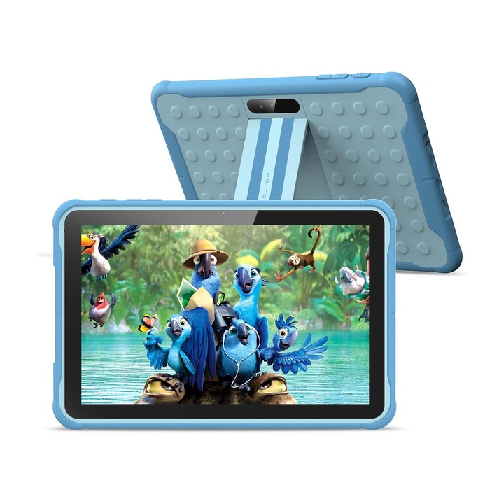 Tableta, Pritom, K10, 10'', Quad Core, 64 GB, 4 GB RAM, Albastru