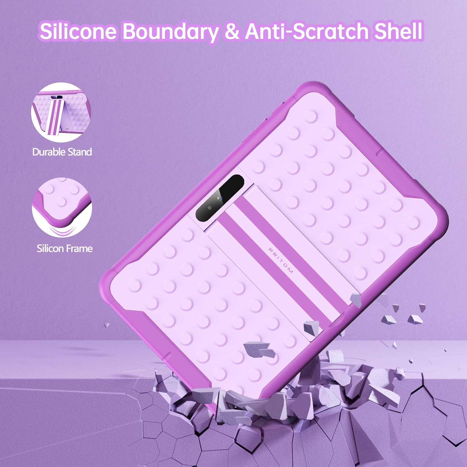 Tableta Pritom K10, 10 inchi, Quad Core, 64 GB, 4 GB RAM, violet