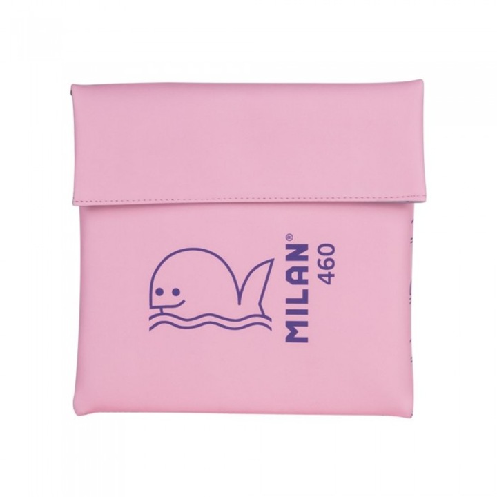 Geanta izotermica Milan, Poliuretan, Roz, 18.5x18.5x1.3 cm