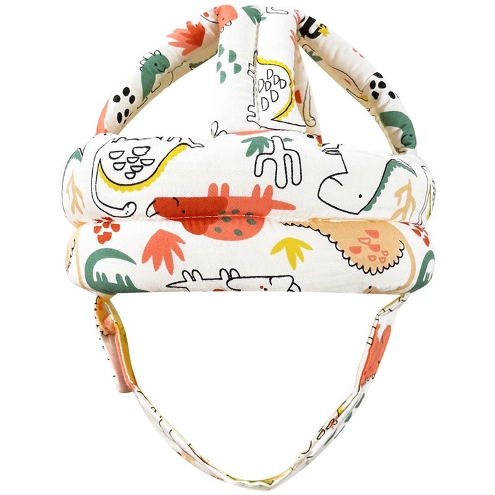 Casca de protectie pentru copii ZHONYEE, model dinozauri, ajustabil 14.57-22 inch, 6-60 luni