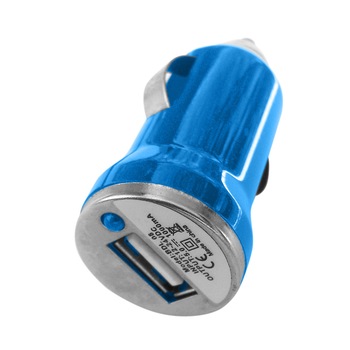 Incarcator auto 1xUSB, 1A, albastru Incarcator auto 1xUSB, 1A, albastru