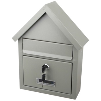 Cutie postala casuta, Evotools, 230x310x80 mm, pentru interior, 2 chei, gri Cutie postala casuta, Evotools, 230x310x80 mm, pentru interior, 2 chei, gri