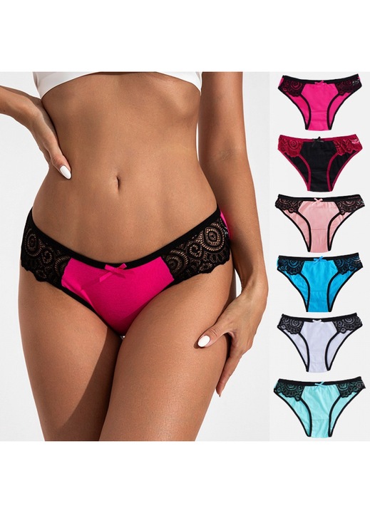 Wisolt szexi csipkebugyi, 5 db-os szett, kenyelmes, legatereszto, Többszínű