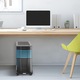 Suport Mobil pentru PC, SINBINTA, Suport pentru PC Reglabil pentru Podea, Max 50kg, Cu 2 roti rotative/blocabile, Anti-alunecare, Disiparea caldurii si rezistenta la umiditate, Lungime reglabila 42-55cm, Latime reglabila 22-35cm, PP/Otel, Negru