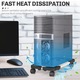 Suport Mobil pentru PC, SINBINTA, Suport pentru PC Reglabil pentru Podea, Max 50kg, Cu 2 roti rotative/blocabile, Anti-alunecare, Disiparea caldurii si rezistenta la umiditate, Lungime reglabila 42-55cm, Latime reglabila 22-35cm, PP/Otel, Negru