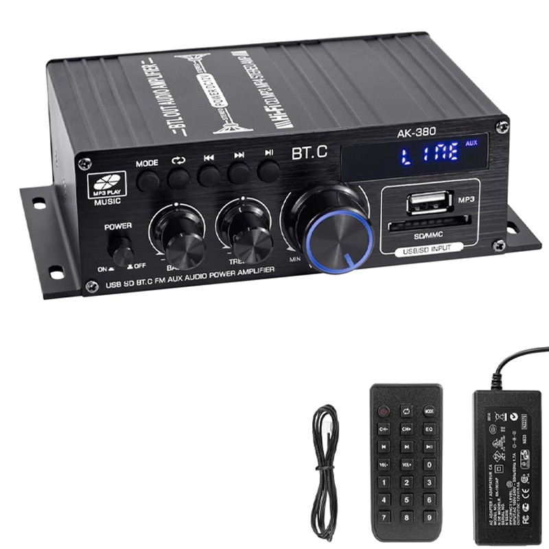 Amplificator Bluetooth Aiyima T9 Pro, Aiyima, 100W x 2, 20-20kHz