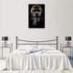 Tablou Canvas Premium, SINBINTA, Tablou Decorativ pentru Living, Tablou personaj, Black woman cu golden lips, Africana princess, Face skin, Modern art, Pentru dormitor, sufragerie, Textil, 70 x 60cm, Negru/Auriu