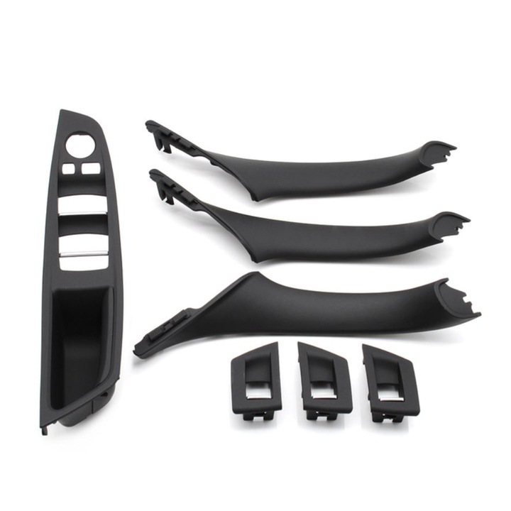 SET 7 Manere usi interior BMW F10 F11 F18, cu buton pentru oglinzi rabatabile