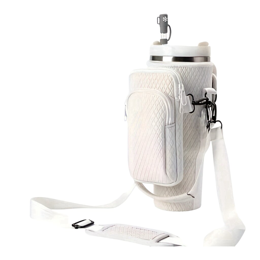 Portabottiglie Con Iniziale Per Stanley 40 Oz – Borsa In Neoprene Con Tasca Per Telefono E Tracolla Regolabile