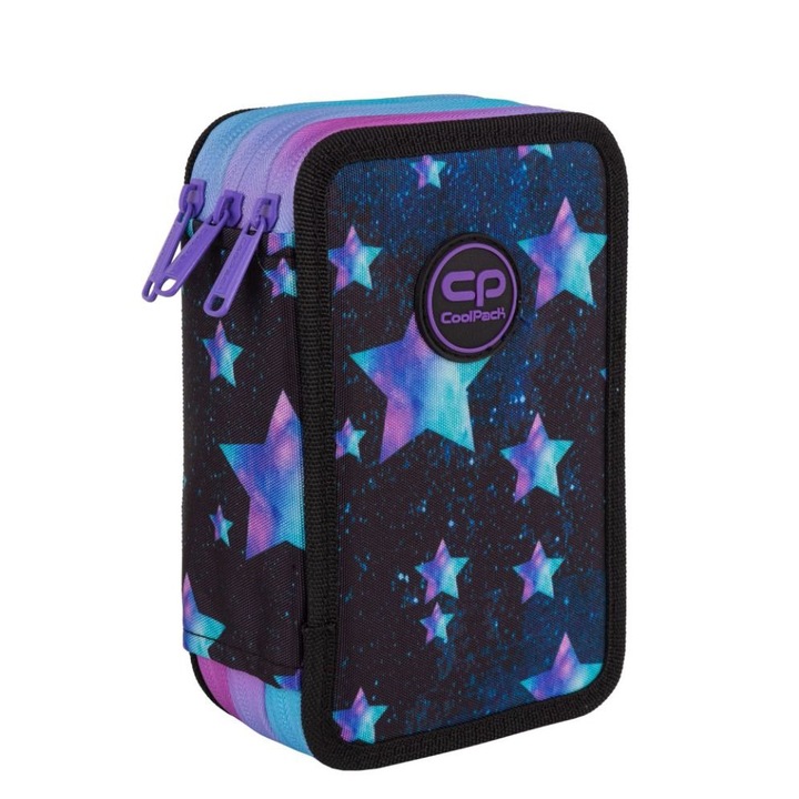 Ученически несесер с пособия Coolpack, Jumper 3, Star night, С три ципа