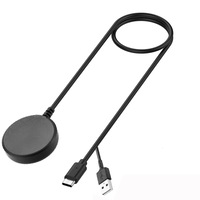 Incarcator smartwatch USB, Incarcare magnetica fara fir, Cablu de incarcare portabil de tip C de calatorie, Compatibil cu Samsung Watch4/Watch5/Watch3/Watch active2/1, 1m, Negru