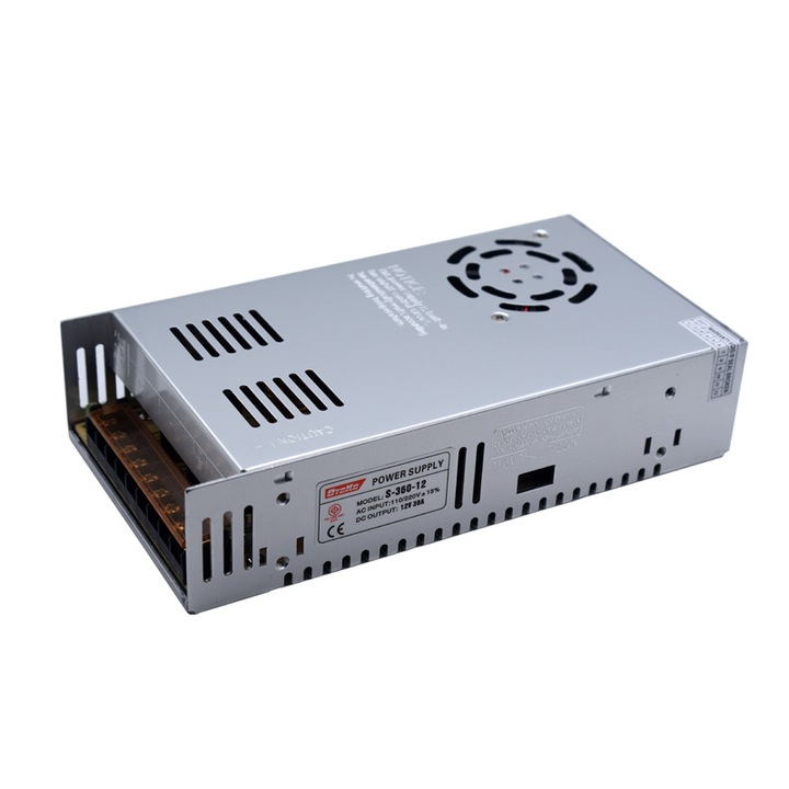 Kapcsoló tápegység, Mantk, AC 110V/220V DC 12V 30A 360W Univerzális Szabályozott Kapcsolótáp Transzformátor Adapter LED Meghajtó LED Fénysorhoz, CCTV kamerarendszer, Rádió