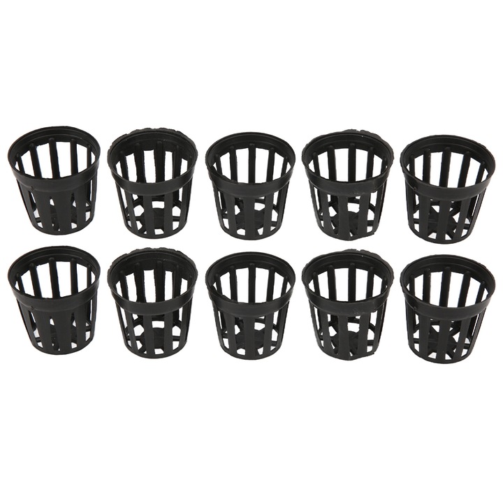 10 buc. Cupe de plasa acvatice din plastic pentru gradina, pentru rezervor de pesti, cos de plantare