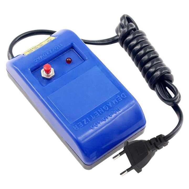 Dispozitiv demagnetizare ceasuri, RASK, pentru reparat ceasuri, Portabil, Albastru