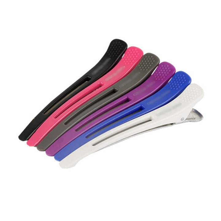 Set 12 agrafe de par, Hggzeg, Clame coafor, Set clame de par eagle, Design ergonomic, Robuste si rezistente, Potrivit pentru barbati si femei, Plastic/Metal/Silicon, 1.3x11cm, Multicolor