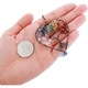 Decoratiune suspendata multifunctionala, Stnqtsrv, cristale chakra, Forma Inima, 5.5x5.2cm, lungime 50cm, captator de soare, visuri, meditatie, reducerea stresului