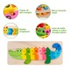 Set 4 Puzzle-uri din Lemn pentru Copii, Yulinland®, din lemn, Numere pentru copii mici, Puzzle-uri cu animale, Jucarie distractiva, Educationale, pentru Bebelusi, Multicolor