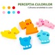 Set 4 Puzzle-uri din Lemn pentru Copii, Yulinland®, din lemn, Numere pentru copii mici, Puzzle-uri cu animale, Jucarie distractiva, Educationale, pentru Bebelusi, Multicolor