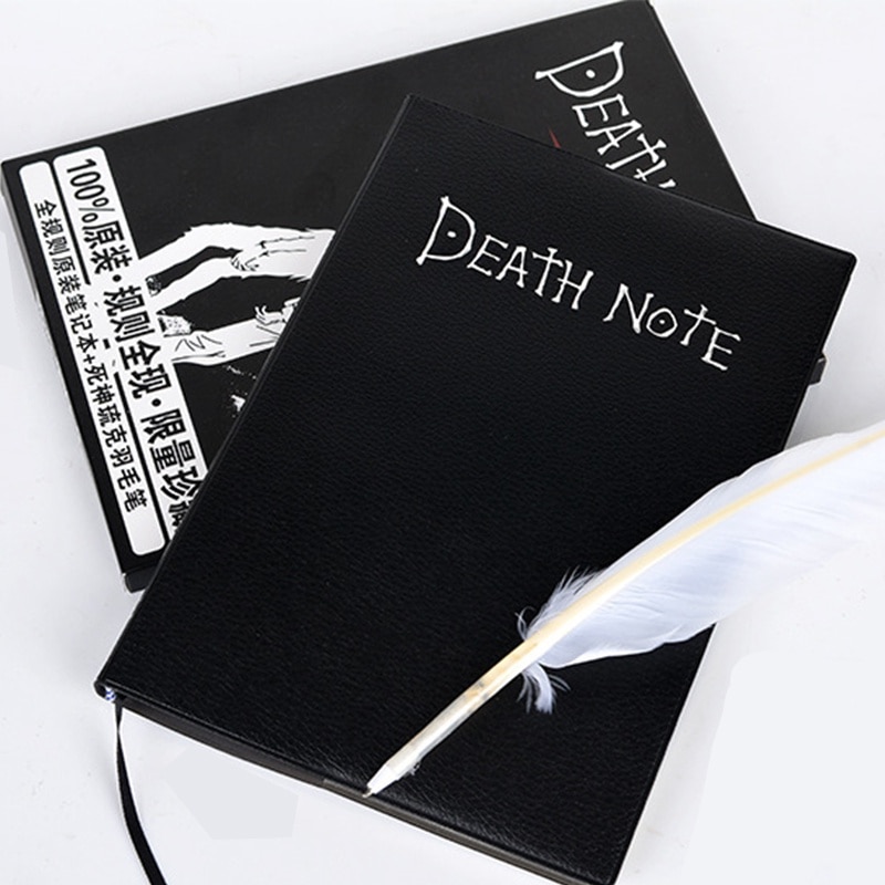 Death Note Journal, AjieQaQ, bőr borító, 2 nyaklánc, fekete, A4 - eMAG.hu