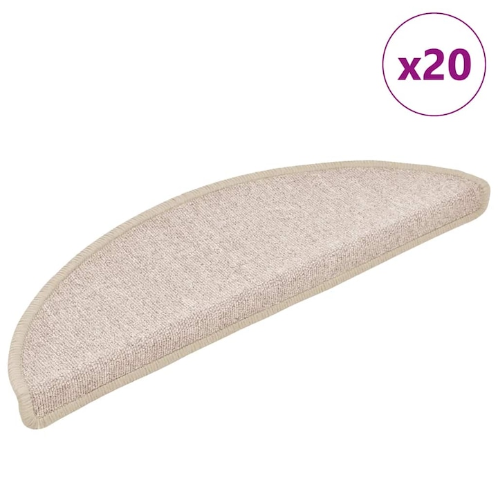 Covorase scara vidaXL, 20 buc, Taupe, 56x17x3 cm, 1.6 Kg 3365787