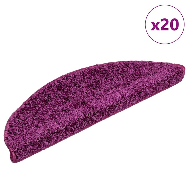 Covorase scara vidaXL, 20 buc, Violet, 56x17x3 cm, 3.5 Kg 3365842