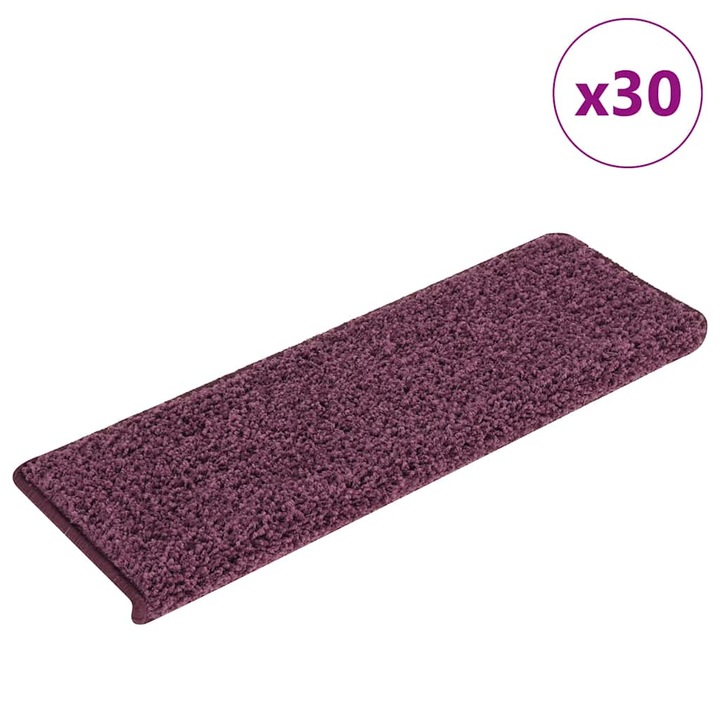 Covorase scara vidaXL, 30 buc, 65x21x4 cm, violet inchis, 6.75 Kg 3365837