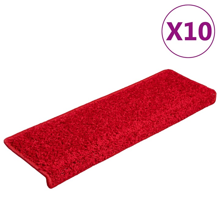 Covorase scara vidaXL, 20 buc, 65x21x4 cm, rosu, 5 Kg 3365857
