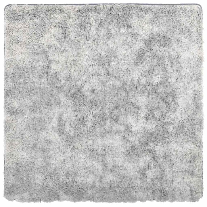 Covor shaggy cu pom inalt vidaXL, NAVARRA, gri deschis, 240x240 cm 4102890