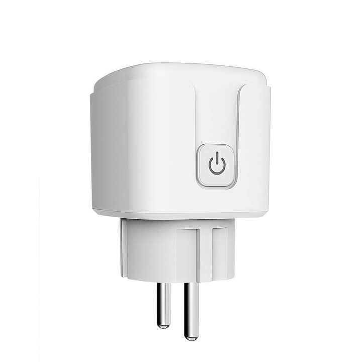 Priza inteligenta wireless cu functia de contorizare si monitorizare a consumului de energie, de 16 A, compatibila si controlabila cu Alexa Amazon si Asistentul Google